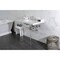 Kingston Brass 36 Carrara Marble Console Sink with Acrylic Legs, Marble WhiteBrushed Nickel LMS36MASQ8 - alternate 3